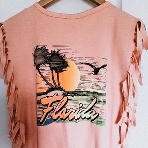 Vintage Florida ripped shirt dress!